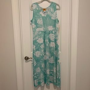 Ruby Rd. Sleevelss Maxi Dress Size Medium Sea Green NWT